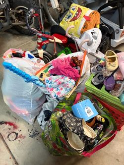 Bags of toys and miscellaneous things