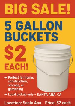 Bucket 5 Gallon// 18L
