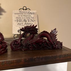 Red Dragon Resin Scuplture