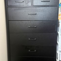 Black 7 Drawer Dresser