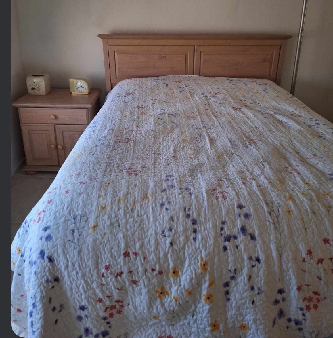 Full Size Bedroom Set. Bed Frame And Nightstand. No Mattress. Pickup Downtown Mesa