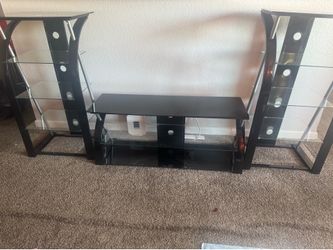 Matching black glass furniture available