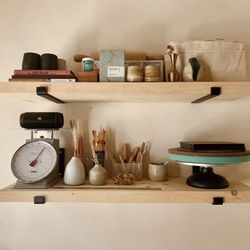 Natural Wood Shelves 