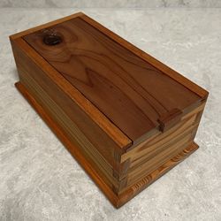 Natural Wood Handcrafted Sliding Box