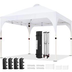 10x10 Pop Up Canopy Tent for Outdoor Events, White