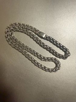 Cadena Tejido Chino Solida Plata 925 24” Pulgadas  104 Gramos