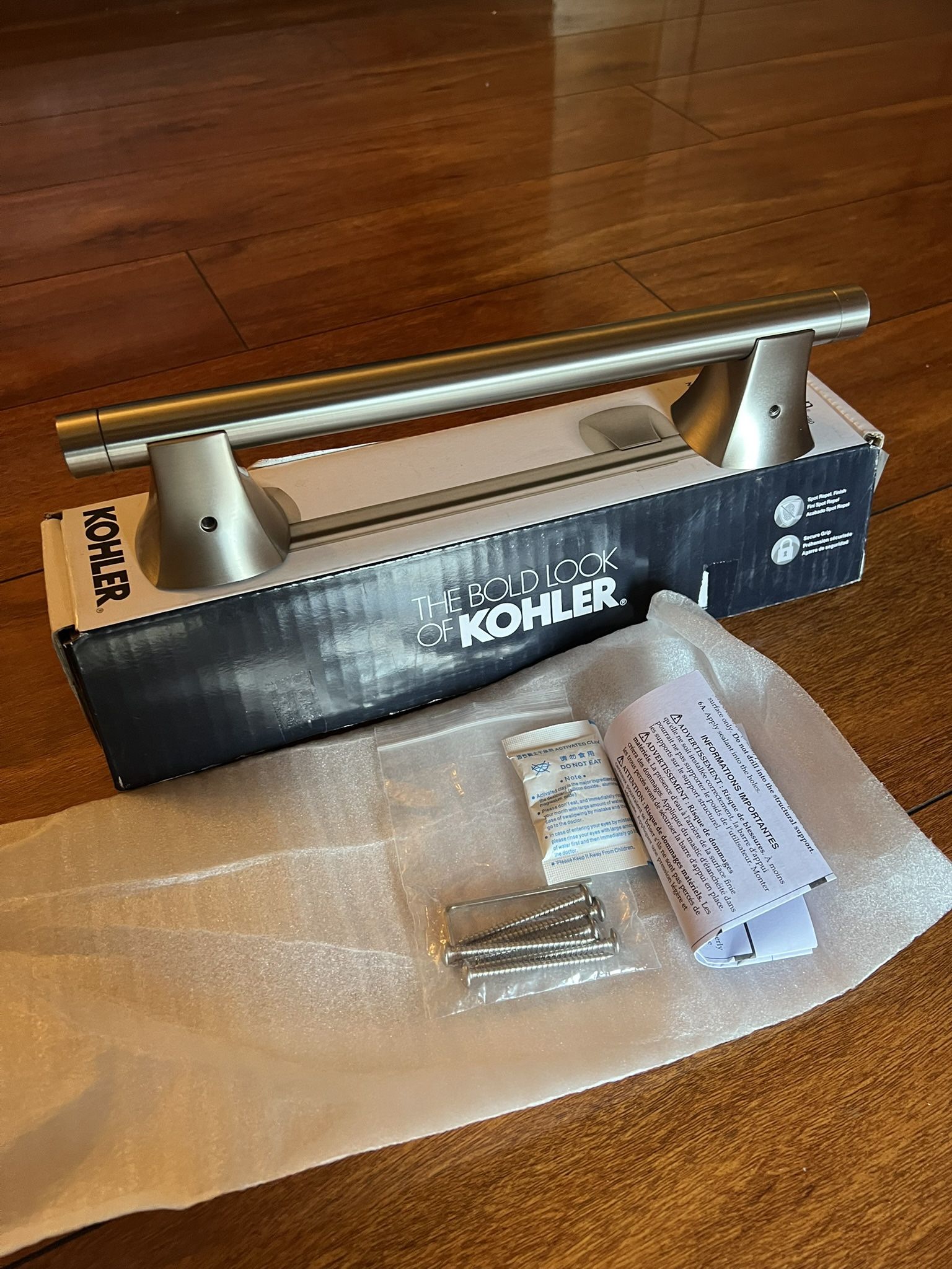 KOHLER Rubicon 16” Bathroom/Shower Bar Polished Chrome New – Barra de Ducha Kohler Rubicon 16” Croma