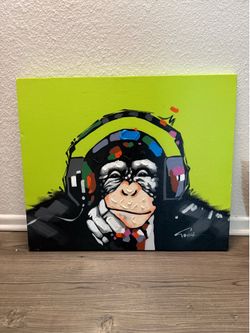 Textured Monkey Art Print