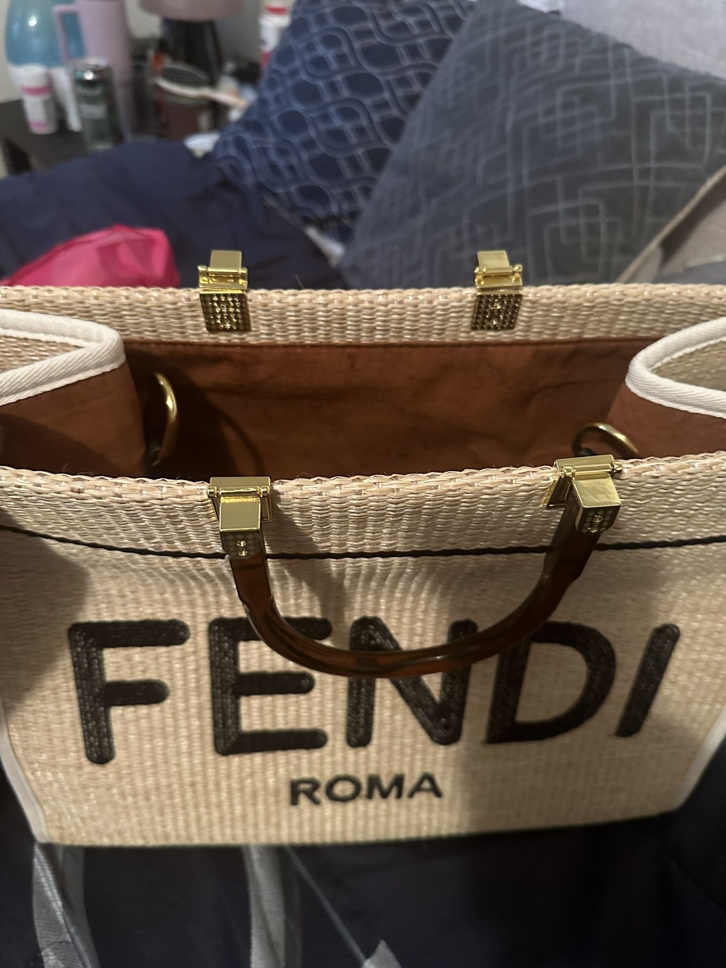 Fendi Straw Bag Women’s large Carry Bag 