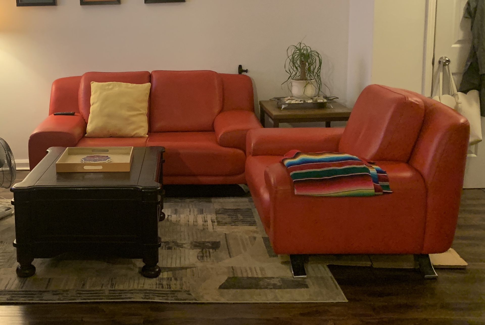 Italian leather Chair and sofa