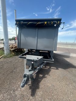 2027 scissor lift 8x12x4 dump trailer