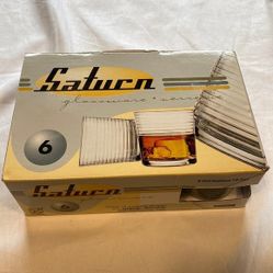 Saturn Glassware 6 Old Fashion Set
