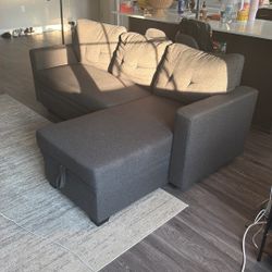 Pullout And Storage L Couch