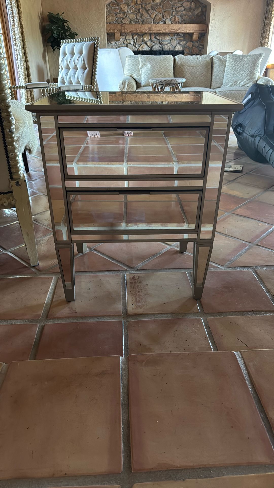 Pottery Barn Mirror NightStand