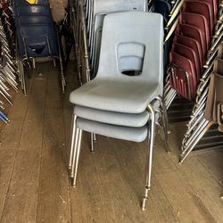 Adult Chairs Stacking Metal Frame Heavy Duty