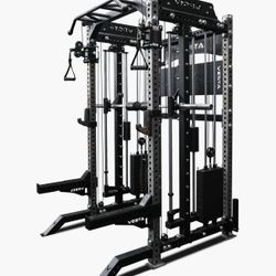 Vesta Fitness 3in1 - Squat Rack Power Cage Functional Trainer with Smith Machine Home Gym