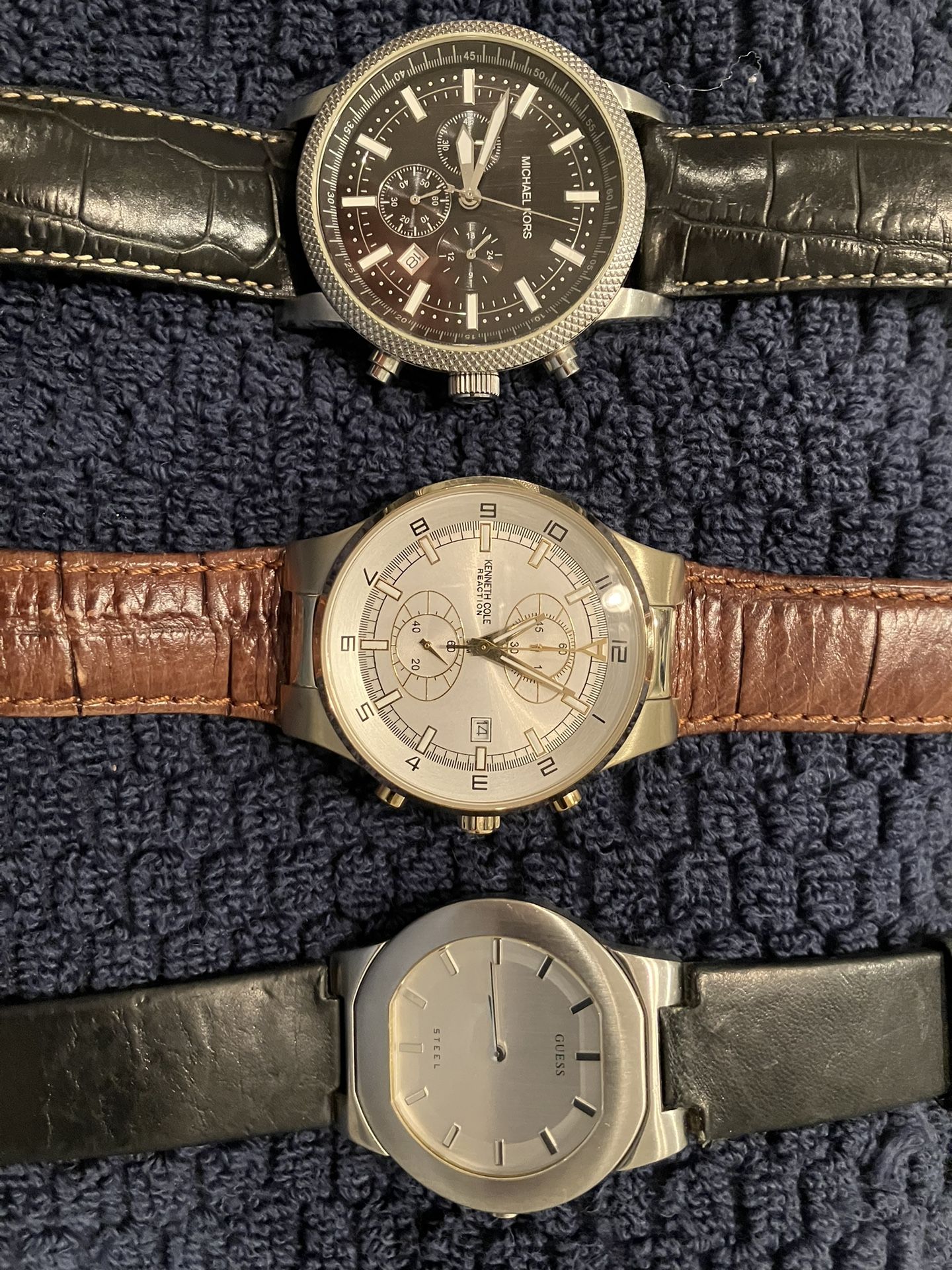 Three (3) Watches. Michael Kors, Guess, Kenneth Cole