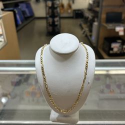 14K Figaro Necklace 26 Inch 