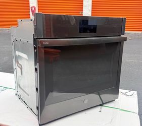 GE Profile 30 inch Single Electric Wall Oven with Air Fry True Convection and Self + Steam Cleaning