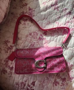 Hot pink Coach Crystal bag
