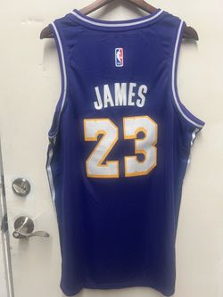 LeBron James #23 Los Angeles Lakers purple New Jersey size XL