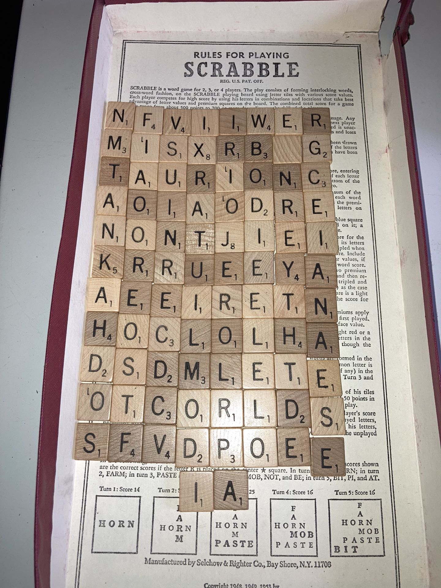 90 Original Wood Vintage Scrabble Tile Pieces Replacement 