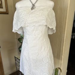 Off The Shoulder Casual Embroidered Dress Size xl