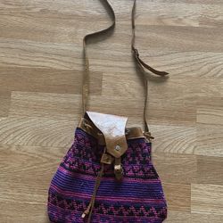 Purple/Fuschia Woven Bag
