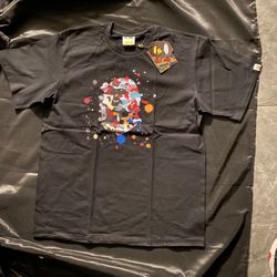 A Bathing Ape Camo Paint-Splatter Ape Head Tee