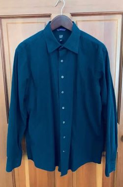 GAP Men's Button Down XL Shirt Navy Blue, Long Sleeve