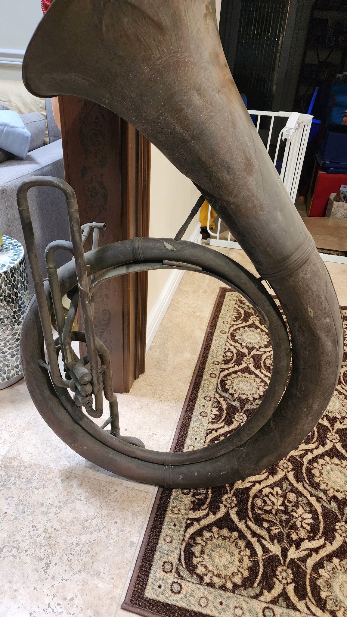 Antique 1889 Henry distin sousaphone tuba instrument