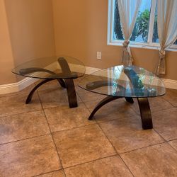 2 Glass Tables 