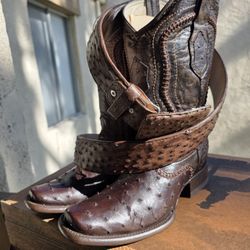 Botas De Piel Original De Avestruz 