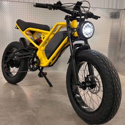 2000W (Peak)1500 Watt Electric Ebike, (35-39mph)Heavy Duty/Full Suspension  (Black, Red Or Yellow)-w/FREE HEAVY DUTY CHAIN LOCK (4ft/10mm)