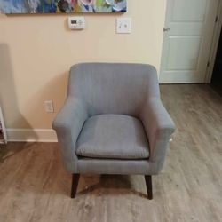 Grey Cushiony Arm Chair