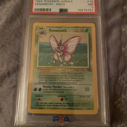 1999 Pokemon Jungle Venomoth Holo Psa 7 