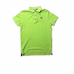 Abercrombie & Fitch Muscle Fit Polo Shirt in a vibrant neon green