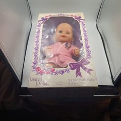Vintage 1990 Laurel Dolls Bubble Bath Baby Set In Original Box