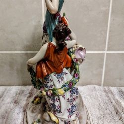 German Dresden Large Porcelain Figure Carl Thieme Circa 1900
