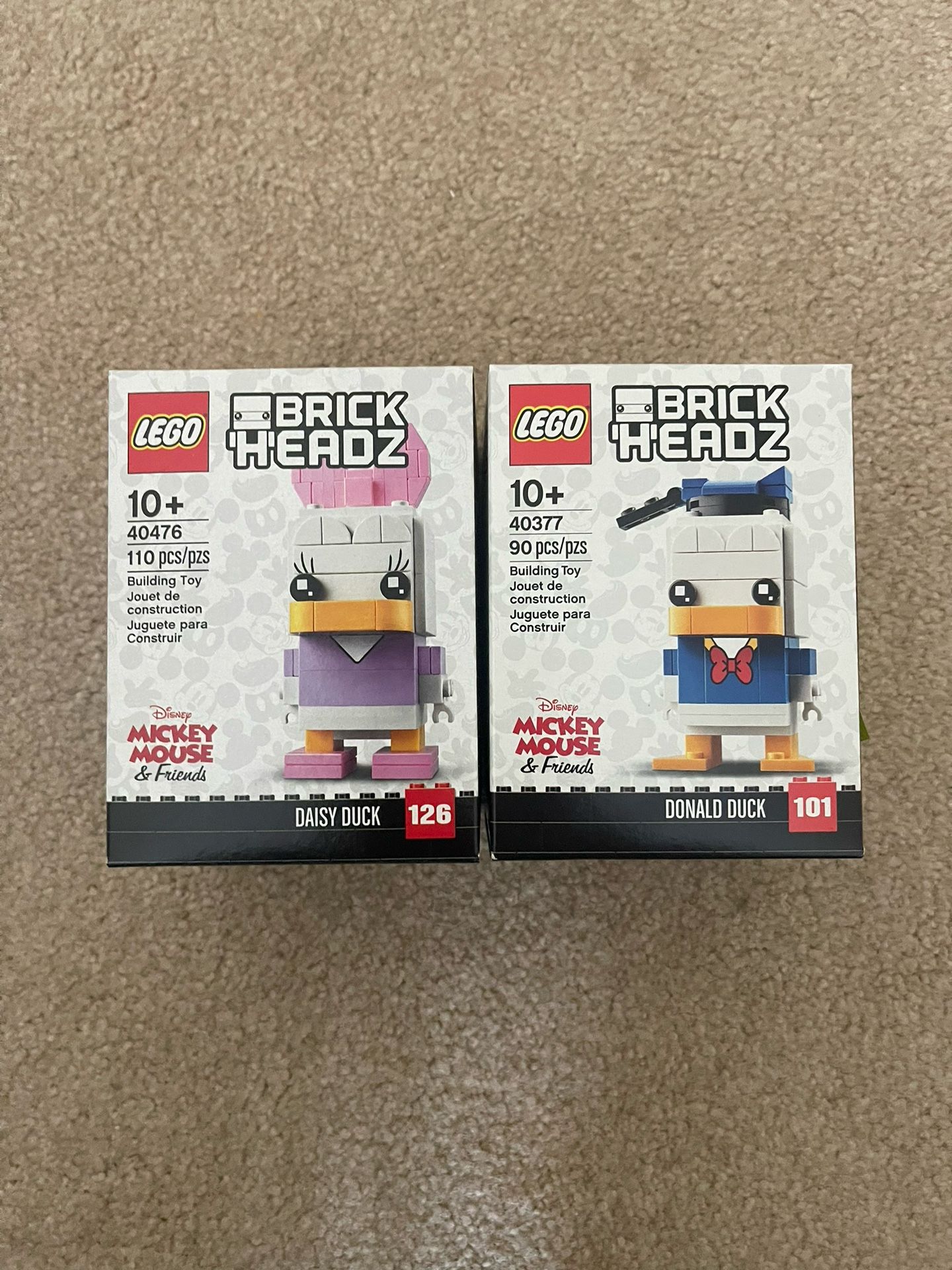 Brickheadz LEGO Disney BUNDLE Daisy Duck And Donald Duck - RETIRED