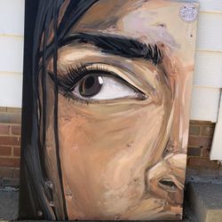 Large Painting With Scannable Code To Read Stories 