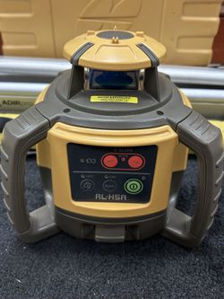 topcon RL-H5A laser level w/ case sticks and tripod