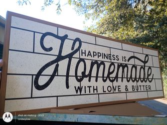 Home decor, Wooden Sign, White & Black , Happiness Is Homemade