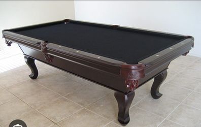 Pool Table with Black Felt