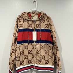 Gucci Tan & Red Windbreaker 