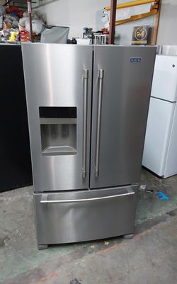 3-Door Maytag Fridge with LED & Ice Maker Stainless Steel