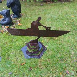 Kayak Metal Yard Art Canoe