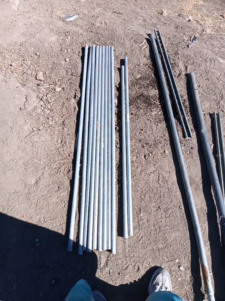 10-3/4×5"Foot Long Galvanized Steel Poles
