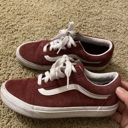 Dark Red Suede Vans