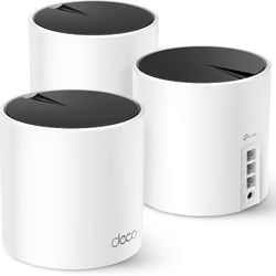 TP-Link Deco X55 AX3000 WiFi 6 Mesh System - Covers up to 6500 Sq.Ft, Replaces Wireless Router and Extender, 3 Gigabit Ports per Unit, Supports Ethern